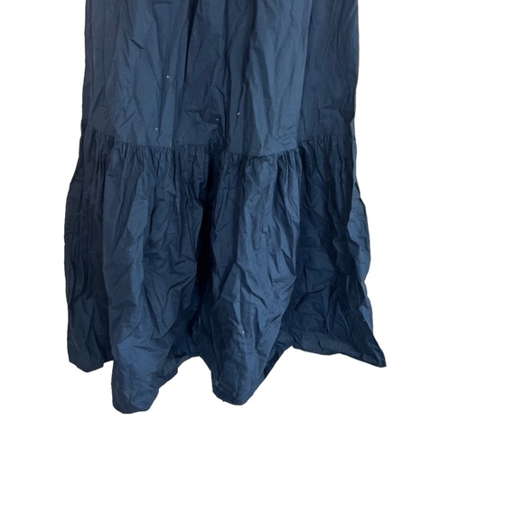 Tart NEW navy iris Kourt Dress smocked bust off shoulder S - Picture 4 of 11